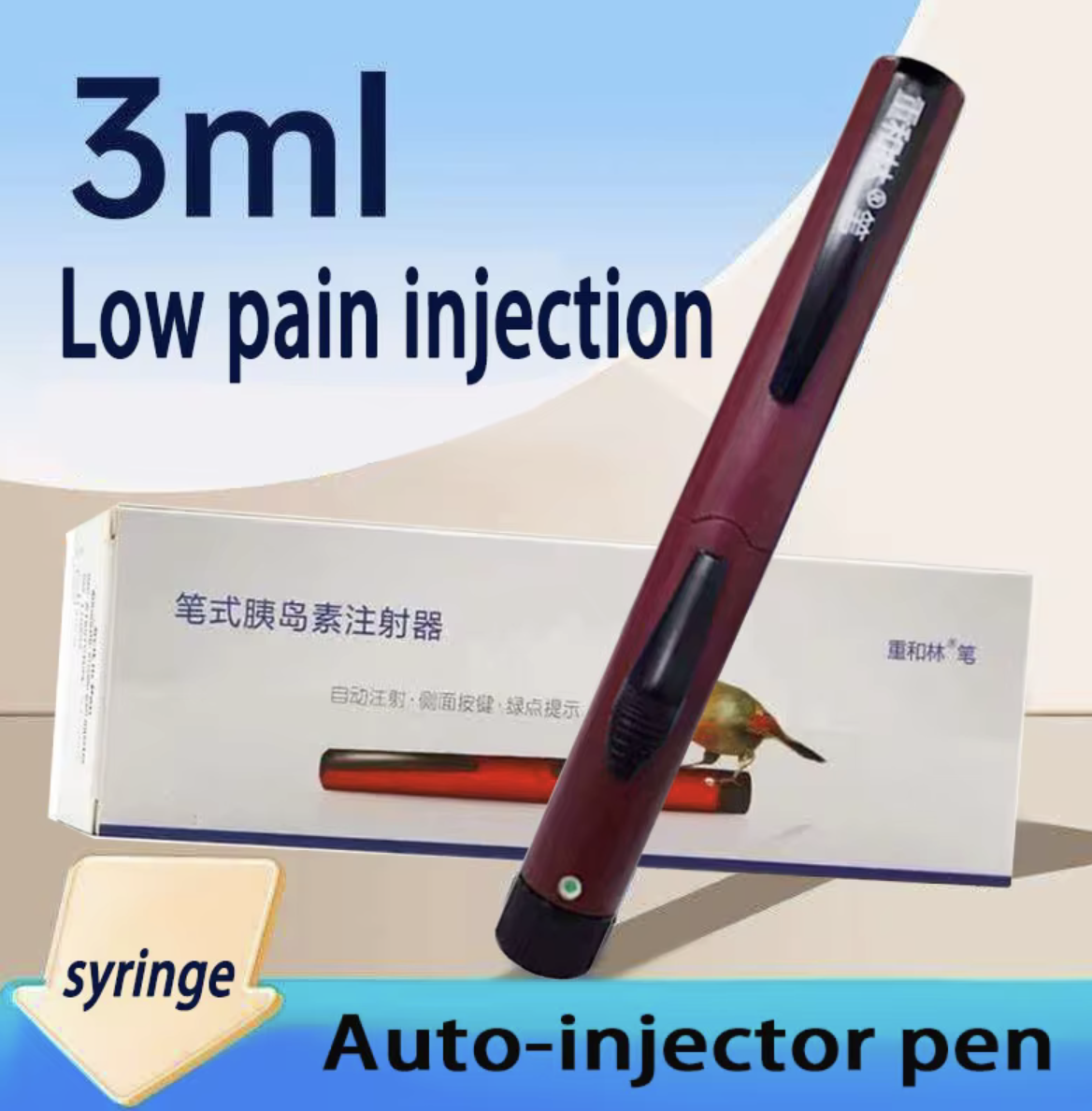 Chonghelin M30 Fully Automatic Insulin Pen Injector – Home Diabetes Use, Compatible with Bayer Pen(Reusable, Easy Operation)