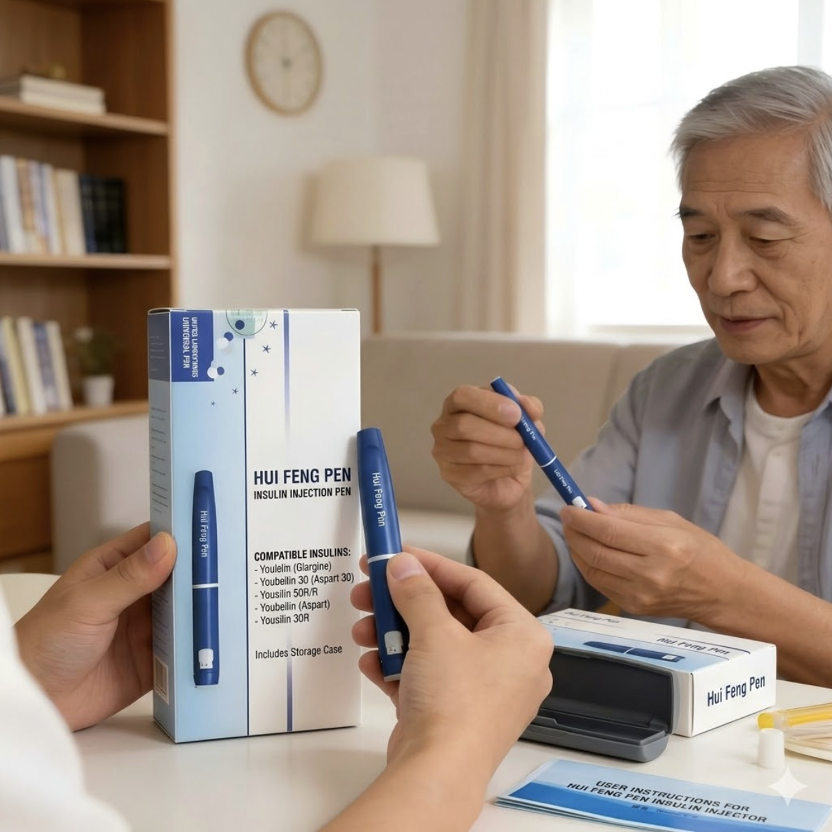 HF Reusable Insulin / peptides / Tirzepatide Injection Pen, Adjustable Dose, Compatible with 3mL Cartridge Injector pen