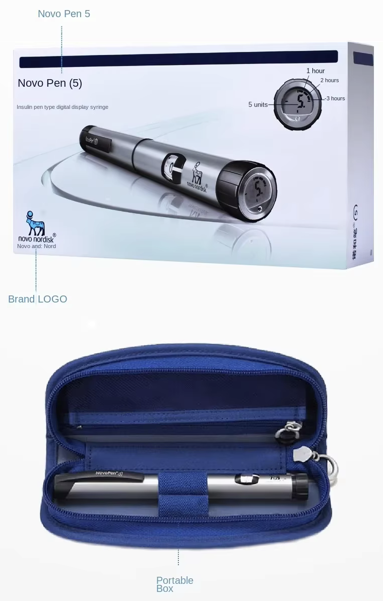 NovoPen 5 insulin pen – digital display, reusable, imported medical equipment from Novo Nordisk